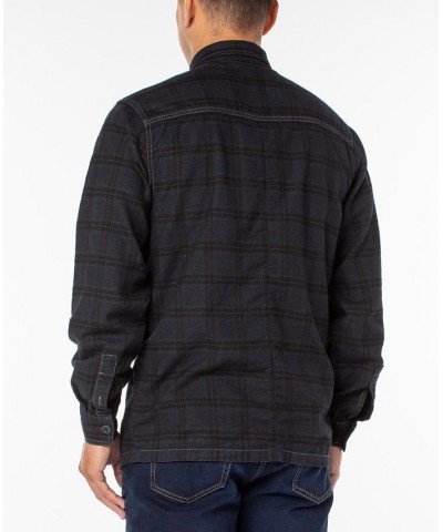 Men's Lightweight Cotton Flannel Shirt Black $25.76 Shirts