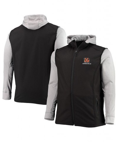 Men's Black, Gray Cincinnati Bengals Big and Tall Alpha Full-Zip Hoodie Jacket $37.72 Jackets