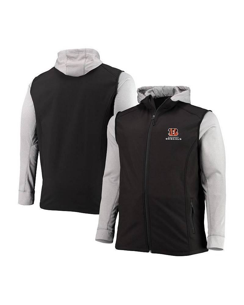 Men's Black, Gray Cincinnati Bengals Big and Tall Alpha Full-Zip Hoodie Jacket $37.72 Jackets