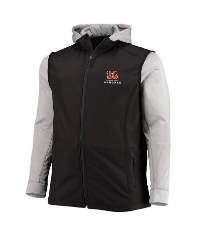 Men's Black, Gray Cincinnati Bengals Big and Tall Alpha Full-Zip Hoodie Jacket $37.72 Jackets