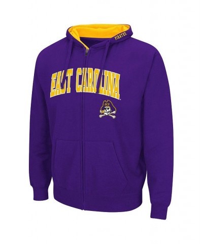 Men's Purple ECU Pirates Arch and Logo 3.0 Full-Zip Hoodie $31.19 Sweatshirt