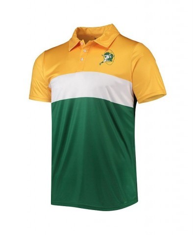 Men's Gold, Green Green Bay Packers Retro Colorblock Polo Shirt $26.95 Polo Shirts