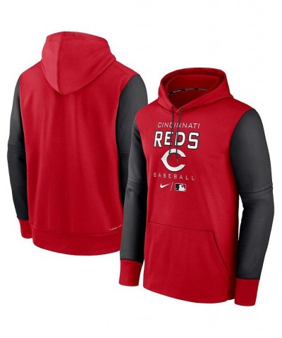 Men's Red, Black Cincinnati Reds Authentic Collection Performance Hoodie $45.89 Sweatshirt