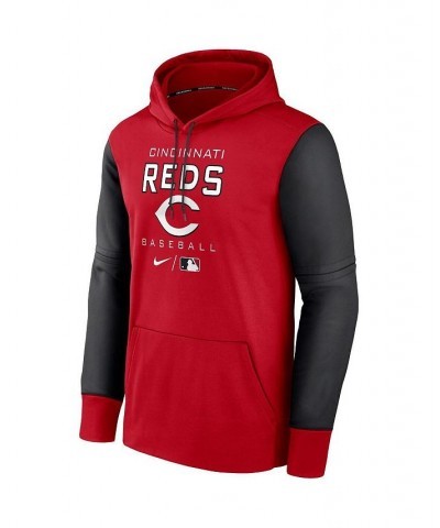 Men's Red, Black Cincinnati Reds Authentic Collection Performance Hoodie $45.89 Sweatshirt