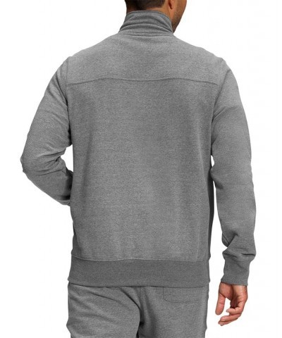 Men's Heritage Quarter-Zip Logo Patch Sweatshirt Gray $27.13 Sweatshirt