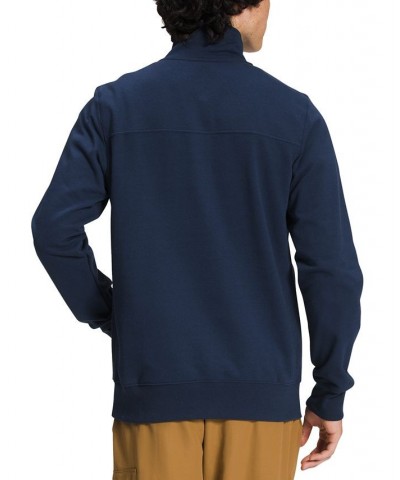 Men's Heritage Quarter-Zip Logo Patch Sweatshirt Gray $27.13 Sweatshirt