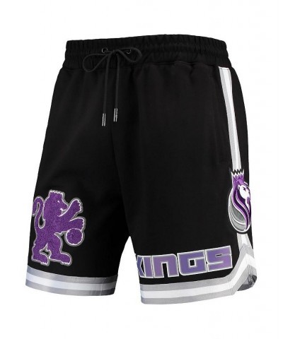 Men's Black Sacramento Kings Chenille Shorts $43.24 Shorts