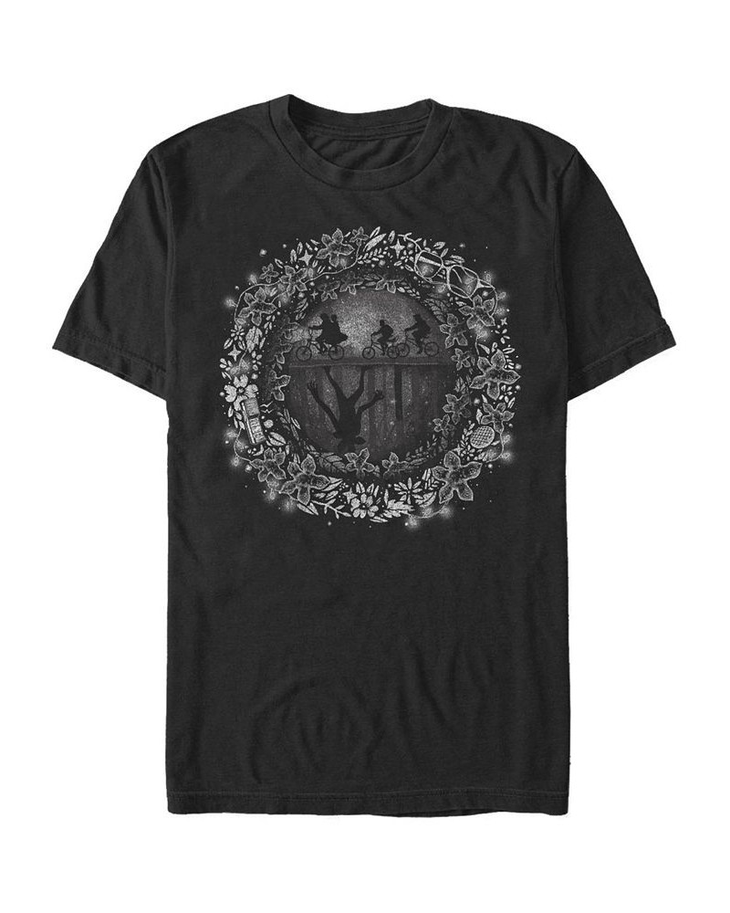 Stranger Things Men's into The Upside Down Silhouettes Short Sleeve T-Shirt Black $15.05 T-Shirts