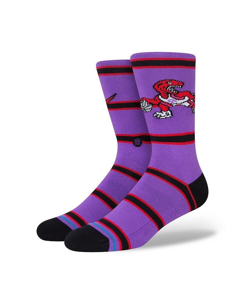 Men's Toronto Raptors Hardwood Classics Stripes Crew Socks $14.99 Socks