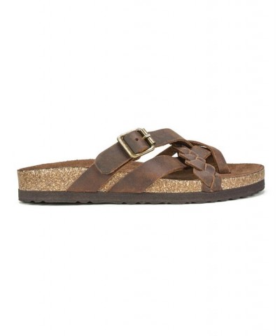 Harrington Women's Footbed Sandals Brown $33.81 Shoes