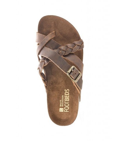 Harrington Women's Footbed Sandals Brown $33.81 Shoes