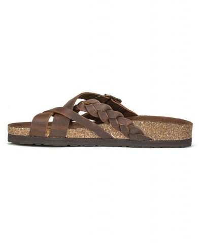 Harrington Women's Footbed Sandals Brown $33.81 Shoes