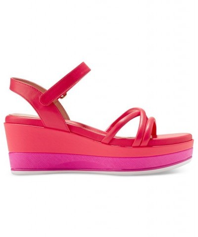 Women's Grand Ambition Addison Platform Wedge Sandals Pink $59.40 Shoes