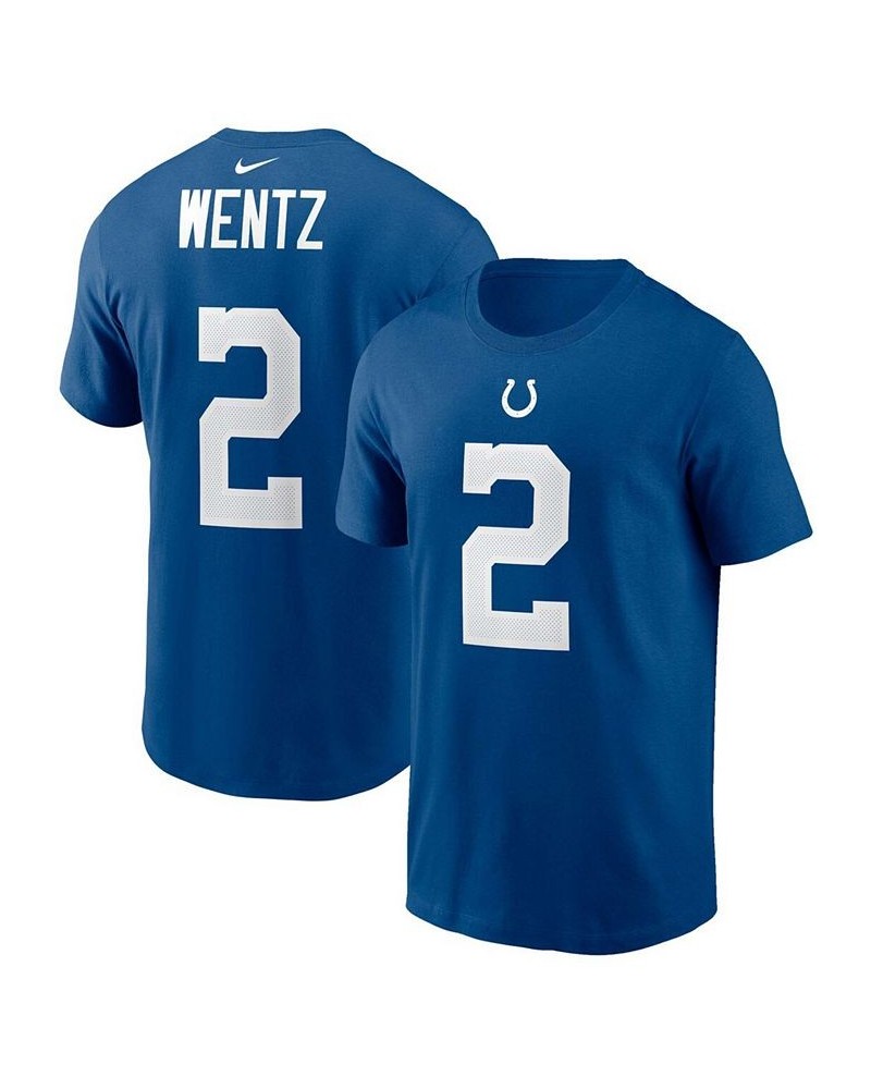 Men's Indianapolis Colts Carson Wentz Name & Number T-Shirt $19.35 T-Shirts