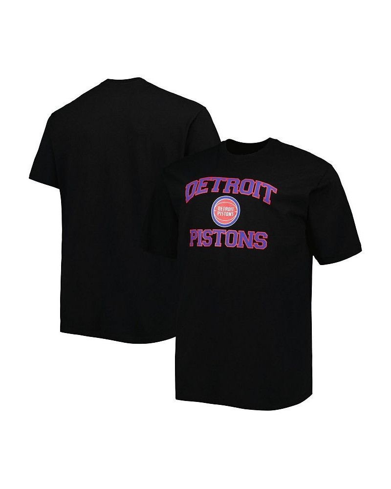 Men's Black Detroit Pistons Big and Tall Heart and Soul T-shirt $23.00 T-Shirts