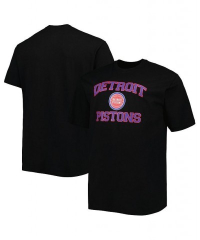 Men's Black Detroit Pistons Big and Tall Heart and Soul T-shirt $23.00 T-Shirts