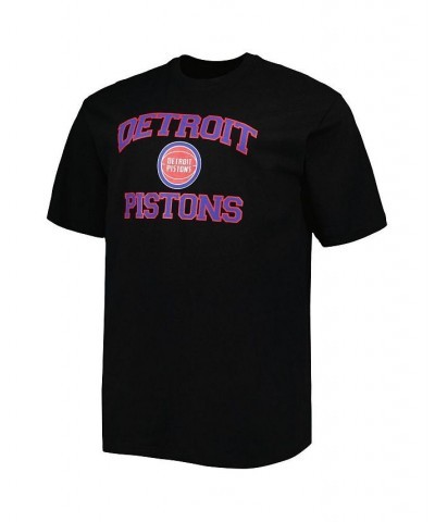 Men's Black Detroit Pistons Big and Tall Heart and Soul T-shirt $23.00 T-Shirts