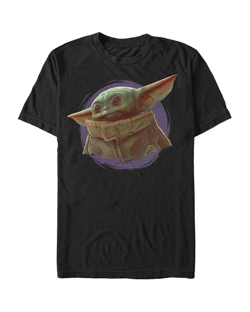 Star Wars The Mandalorian The Child Purple Smoke Short Sleeve Men's T-shirt Black $17.84 T-Shirts