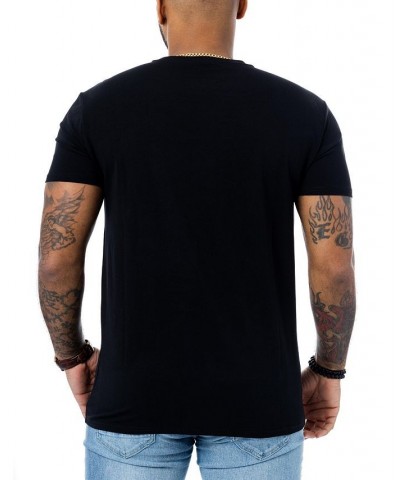 Men's Bison Rhinestone T-shirt Black $26.55 T-Shirts