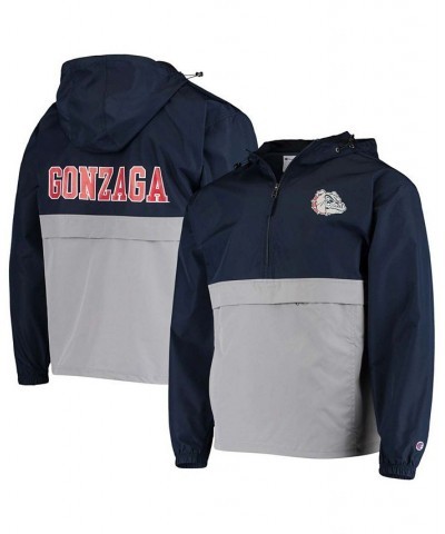 Men's Navy Gonzaga Bulldogs Color Blocked Packable Half-Zip Jacket $32.50 Jackets