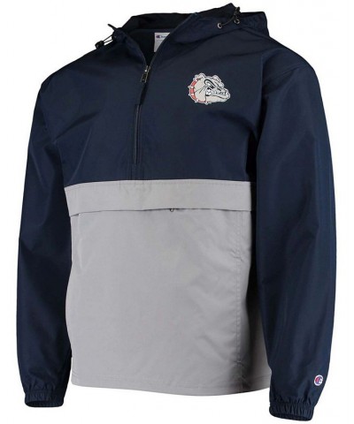 Men's Navy Gonzaga Bulldogs Color Blocked Packable Half-Zip Jacket $32.50 Jackets