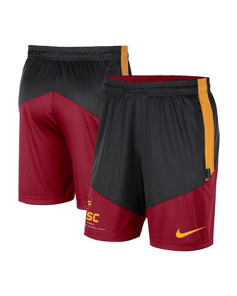 Men's Black and Cardinal USC Trojans Team Performance Knit Shorts $20.64 Shorts