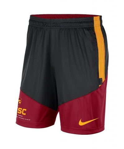 Men's Black and Cardinal USC Trojans Team Performance Knit Shorts $20.64 Shorts