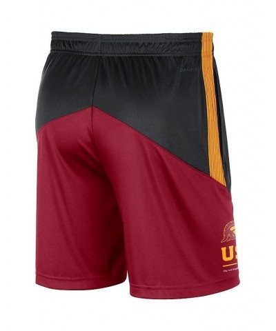 Men's Black and Cardinal USC Trojans Team Performance Knit Shorts $20.64 Shorts