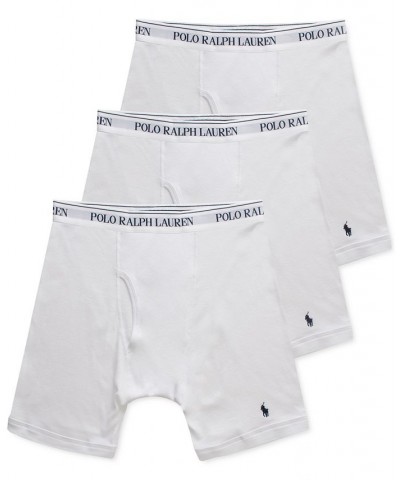 Men's Classic-Fit Boxer Briefs, 3-Pack White $27.50 Underwear