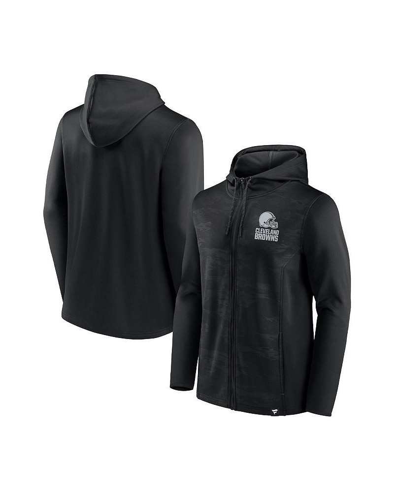 Men's Branded Black Cleveland Browns Ball Carrier Full-Zip Hoodie $37.40 Sweatshirt