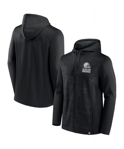 Men's Branded Black Cleveland Browns Ball Carrier Full-Zip Hoodie $37.40 Sweatshirt