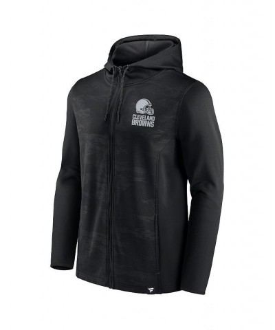 Men's Branded Black Cleveland Browns Ball Carrier Full-Zip Hoodie $37.40 Sweatshirt