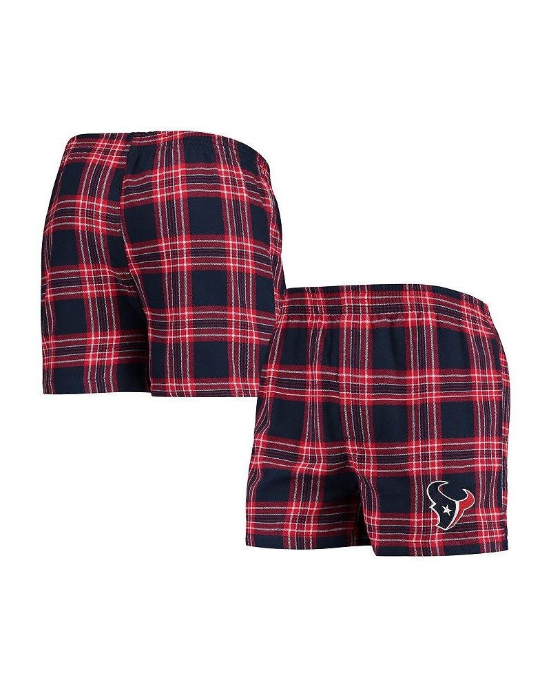 Men's Navy, Red Houston Texans Takeaway Flannel Boxers $17.59 Underwear