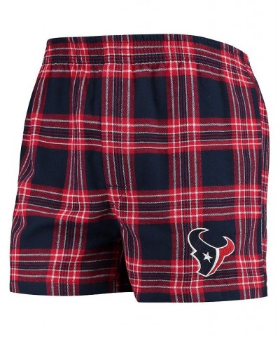 Men's Navy, Red Houston Texans Takeaway Flannel Boxers $17.59 Underwear