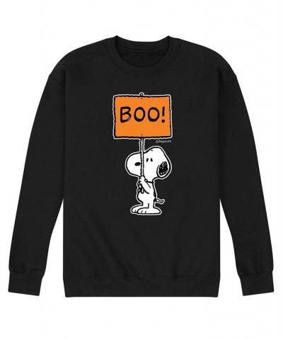 Men's Peanuts Boo Fleece T-shirt Black $30.24 T-Shirts