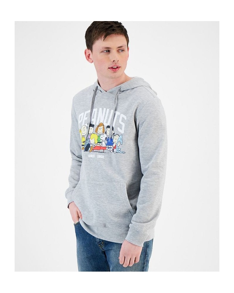 Men's Peanuts Long Sleeves Hoodie Gray $19.95 Sweatshirt