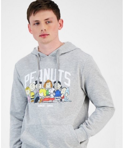 Men's Peanuts Long Sleeves Hoodie Gray $19.95 Sweatshirt