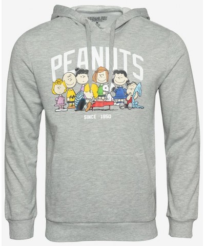 Men's Peanuts Long Sleeves Hoodie Gray $19.95 Sweatshirt