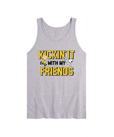 Men's Peanuts Kickin' It Tank Gray $20.29 T-Shirts