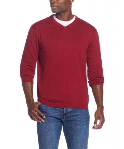 Men's Cotton Cashmere V-Neck Sweater PD07 $15.89 Sweaters