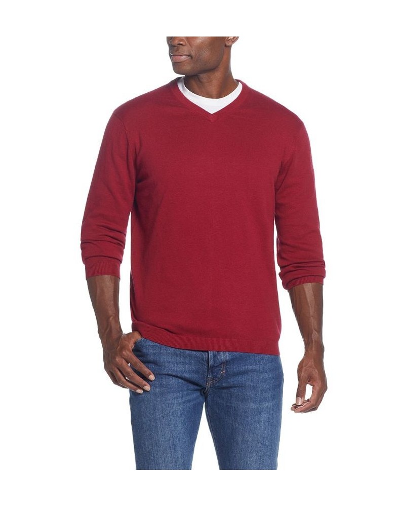 Men's Cotton Cashmere V-Neck Sweater PD07 $15.89 Sweaters