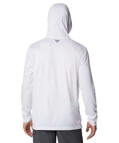 Men's Terminal Tackle PFG™ Hooks Moisture-Wicking UPF 50 Logo-Print Hoodie White $33.80 Sweatshirt