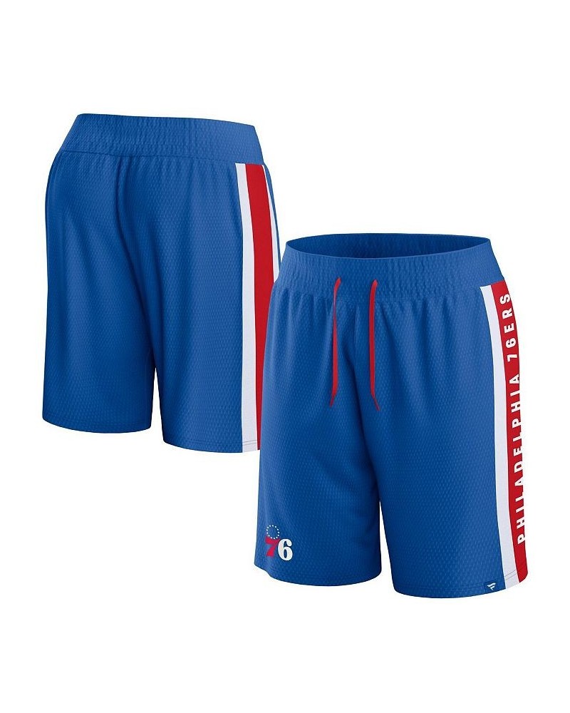 Men's Branded Royal Philadelphia 76ers Big and Tall Referee Iconic Mesh Shorts $25.20 Shorts