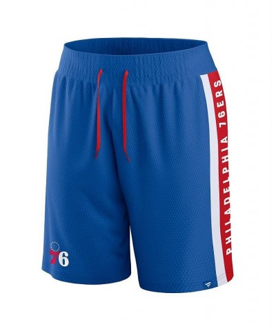 Men's Branded Royal Philadelphia 76ers Big and Tall Referee Iconic Mesh Shorts $25.20 Shorts