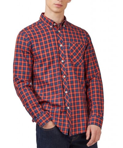 Men's House Tartan Regular-Fit Shirt Red $46.87 Shirts