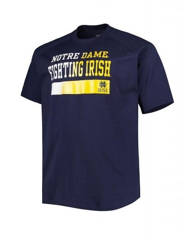 Men's Navy Notre Dame Fighting Irish Big and Tall Raglan T-shirt $20.25 T-Shirts