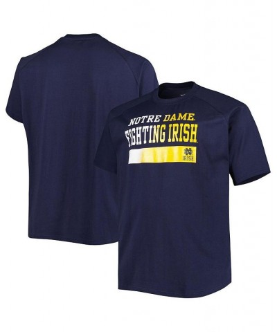 Men's Navy Notre Dame Fighting Irish Big and Tall Raglan T-shirt $20.25 T-Shirts