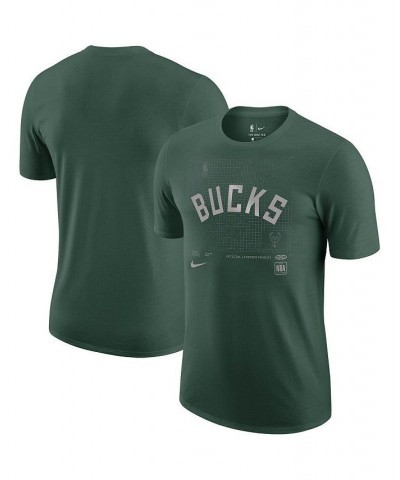 Men's Hunter Green Milwaukee Bucks Courtside Chrome T-shirt $18.00 T-Shirts