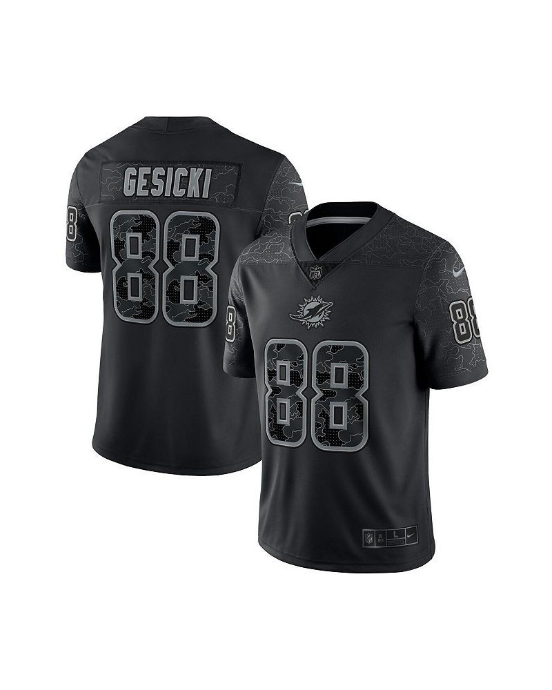 Men's Mike Gesicki Black Miami Dolphins RFLCTV Limited Jersey $63.64 Jersey