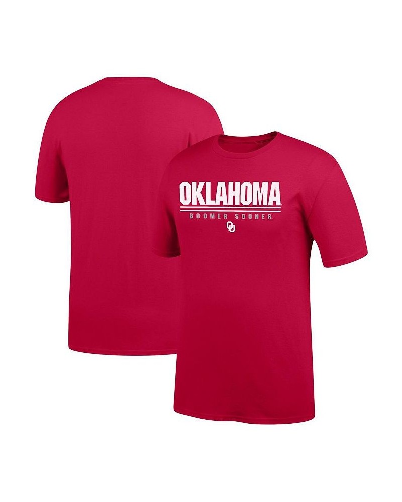 Men's Crimson Oklahoma Sooners Team Bar Choice T-shirt $15.68 T-Shirts